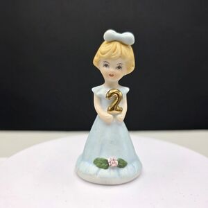 VTG 1981 Enesco Growing Up Birthday Girl Porcelain Age 2 Blonde figurine E-2302